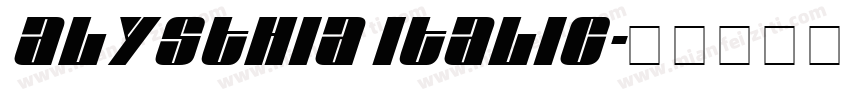 Alysthia Italic字体转换